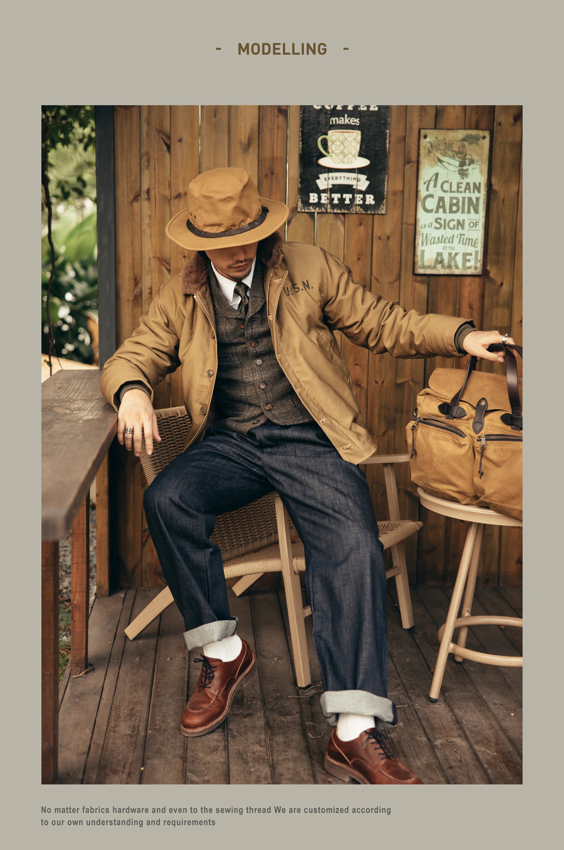 Red Tornado US Size Good Quality Cotton Canvas 70% Wool N1 Jacket N1-0001B.