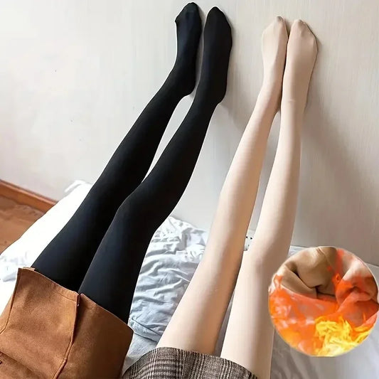 Frauen Winter Verdicken Leggings Warme Hohe Taille Einfarbig Samt für Weibliche Verdickte Samt Strumpfhosen Dehnbare Schwarze Strumpfhosen