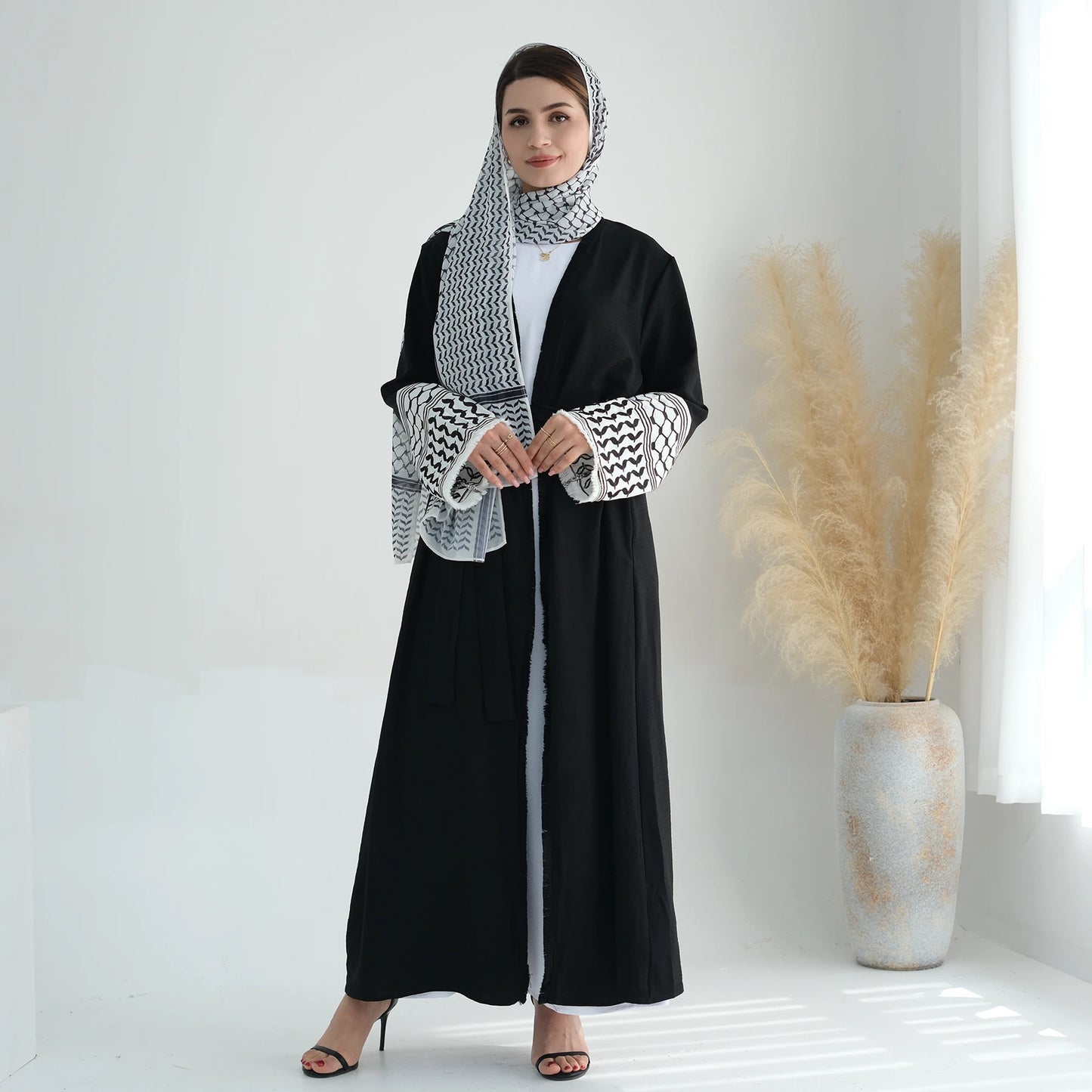 Ramadan Embroidery Muslim Modest Kimono Abaya Damen Dubai Luxury Islam Women Cardigan Dresses Kebaya Kaftan Robe Femme Musulman
