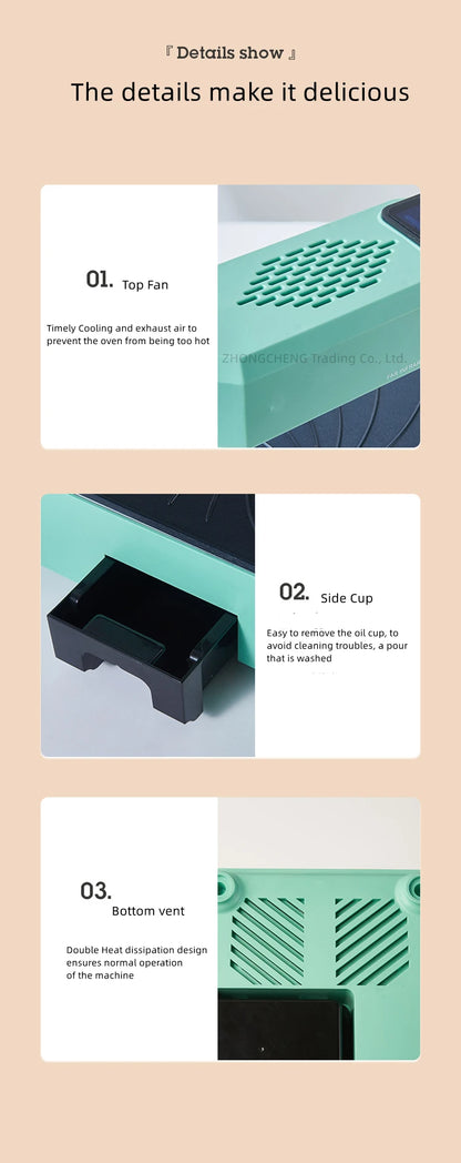 Intelligent electric baking tray indoor domestic barbecue oven infrared barbecue machine smoke-free electric barbecue oven