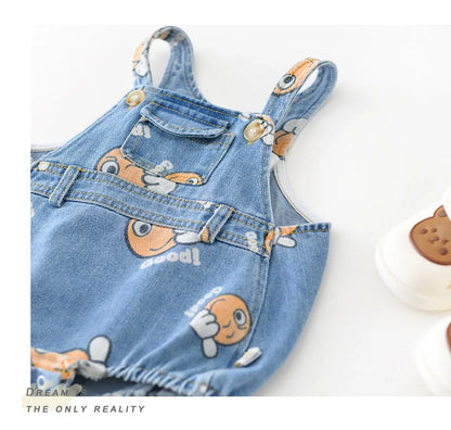 2 Stück Sommer Kinder Baby Denim Bodysuit und Mützen Anzüge einteilige Unisex Kleinkind Jungen Mädchen weiche Jeans Kleidung Jeans Sprung anzüge