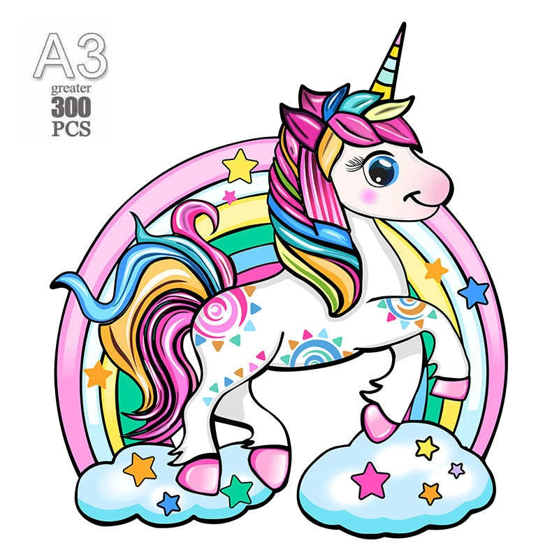 Irregular Shaped Wooden Animal Puzzle DIY Puzzle Party Games Educational Gift for Kids Holiday Gift Intelligent Cat Wood Jigsaw