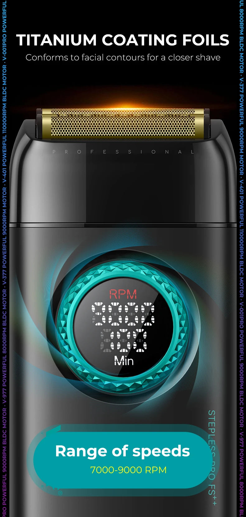 VGR Hair Trimmer Brushless Motor Clipper Professional Hair Dryer Beard Trimmer 4 IN 1 Multifunctional Barber Combo V-001 V-401.