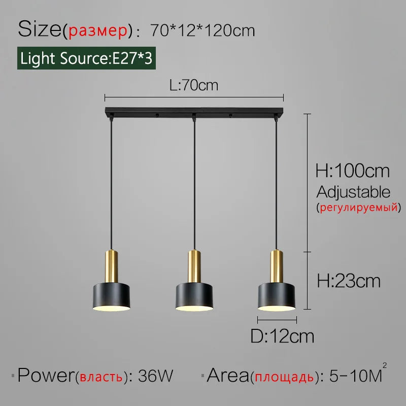 Minimalistischen esszimmer kronleuchter, moderne Nordic lampe, licht luxus wohnzimmer lampe, lange esstisch, bar tisch lampe.