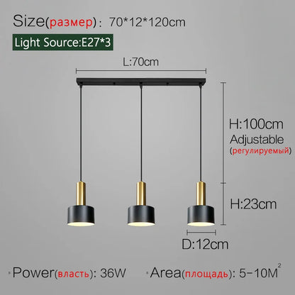Minimalistischen esszimmer kronleuchter, moderne Nordic lampe, licht luxus wohnzimmer lampe, lange esstisch, bar tisch lampe.