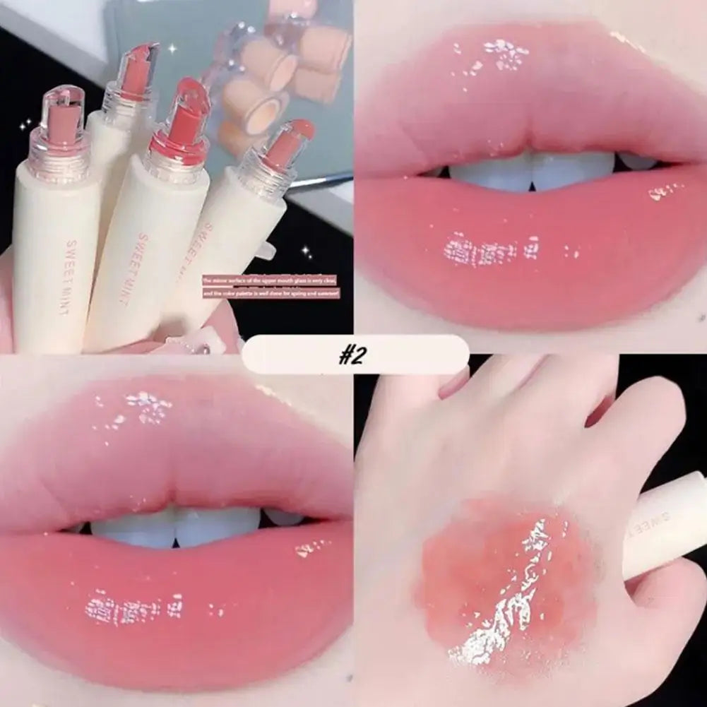Mirror Dyeing Lip Gloss Moisturizer Liquid Lipstick Waterproof Long Lasting Red Lip Tint Korean Makeup Cosmetic.
