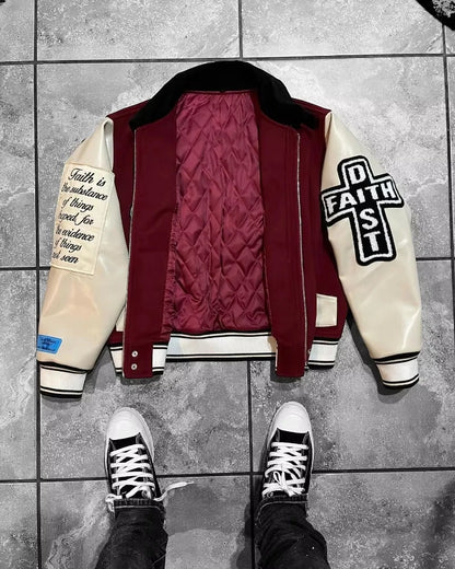 Streetwear Vintage New Fashion Letters Flocking PU Loose Jacket Women Y2K Harajuku Hip Hop Popular Casual Joker Couple Jacket.