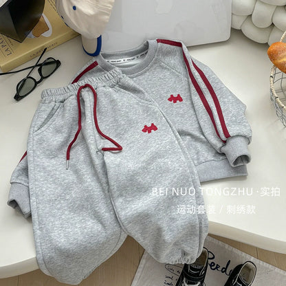 Spring Kids Sweatshirt Sets Children Long Sleeve Clothing Suits Boy Girl Casual Pullover+Pants 2Pcs Autumn Teen Tracksuit Outfit.