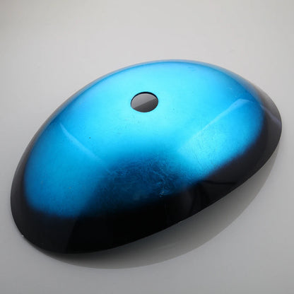 KEMAIDI Badezimmer-Waschbecken, Waschbecken aus gehärtetem Glas, Kombination aus blauem Aufsatzwaschbecken, Waschbecken für Badezimmer, Hotel