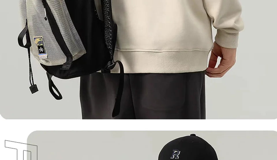 470G-570G HeavyWeight Cotton New Autumn Casual Men's Top Solid Color Loose Pullover Hoodies Sweatshirt Long-Sleeve Men Clothing.