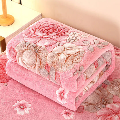 Bonenjoy 1pc Blanket Floral Style Bedspread Fleece Blanket Plaid Travel Shawl Sofa Nap Blankets Home Bedsheet manta.