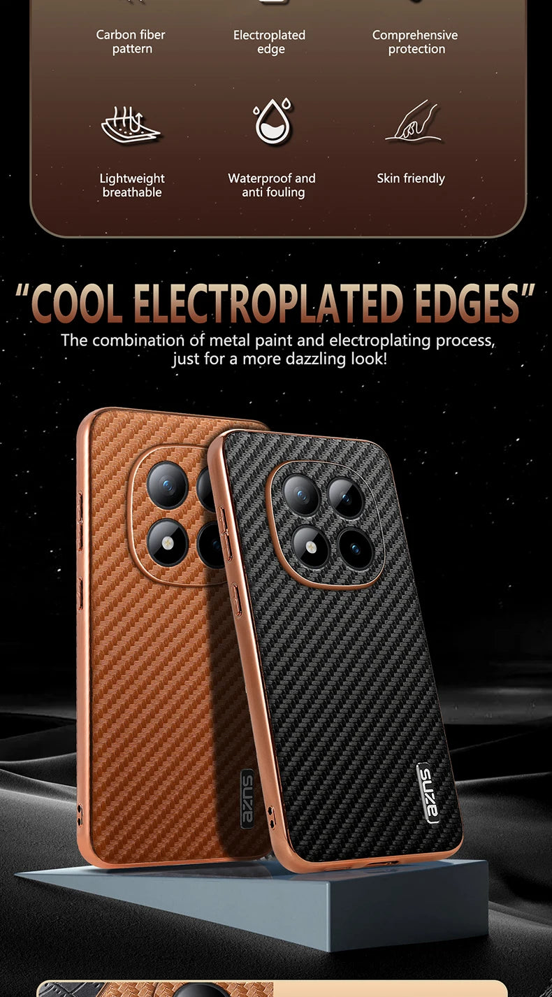 For Xiaomi Redmi Note 15 pro plus Carbon Fiber Phone Case -New Hot Series Mi Note 13/14 pro Plus/15 pro Poco X7/X6/M6 pro Case5G.