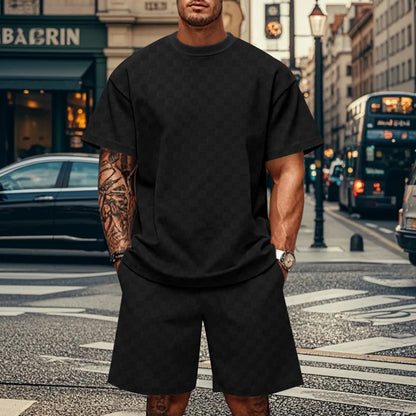 New Style Fashion For Man Summer 3D Print Short Sleeve T-shirt Fashion Sports Set Breathable T-shirt Shorts Sports Two-piece Set.