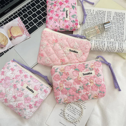 Cute Travel Cosmetic Lipstick Earphone Card Small Portable Storage Bag Purse Mini Makeup Handbags Pouch Organizer In Make Up Bag.