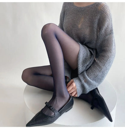 Blue Green Ultra-thin Nylon Thigh High Stockings Pantyhoses Women Sexy Women Tights Velvet Sexy Lingeries Hosiery Body Stockings