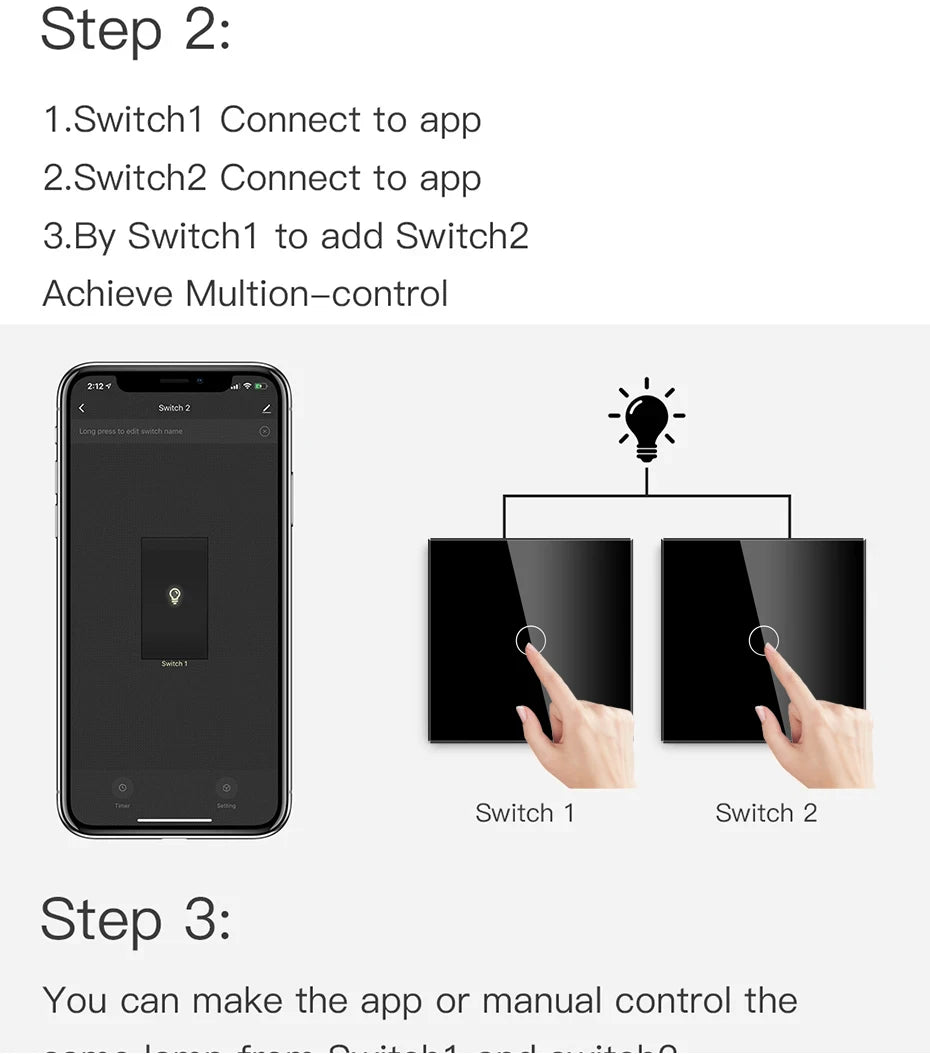BSEED Wifi 1/2/3Gang Licht Schalter Touch Sensor Glas Schalter Tuya Smart Leben Alexa Control Plus EU Steckdosen Neutral Draht.