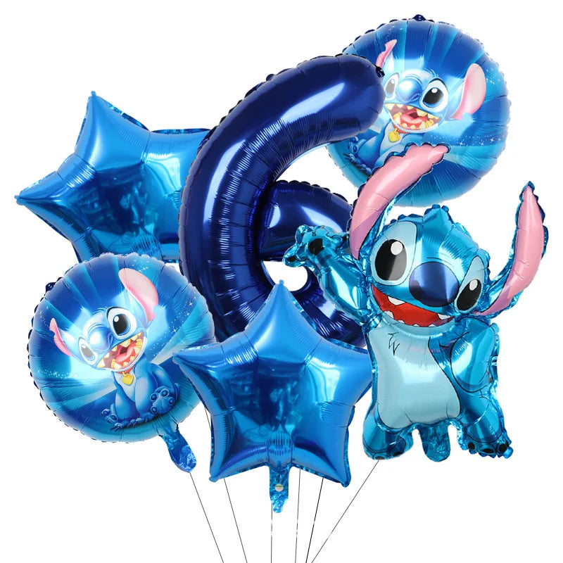 Disney Stitch Geburtstagsparty-Luftballons, Lilo & Stitch-Ballon-Sets, Babyparty für Kinder, Geburtstagsparty-Dekorationen, Zubehör, Geschenke