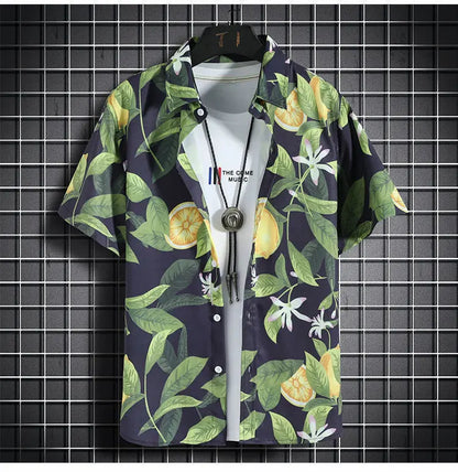 Beach Clothes For Men 2 Piece Set Quick Dry Hawaiian Shirt and Shorts Set Men Fashion Clothing Printing Casual Outfits Summer.