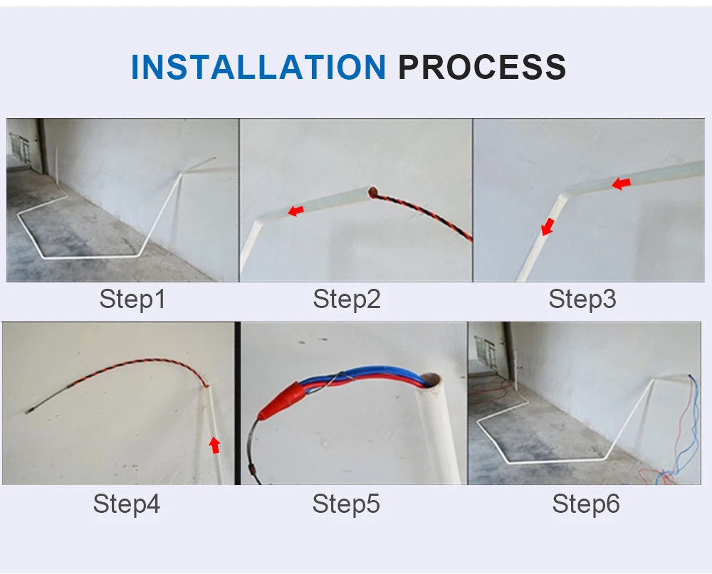 3mm 5M-50M Fiberglass Cable Puller Electrician Tape Conduit Ducting Wall Wire Threader Fish Guide Electrician Pushing Tape.