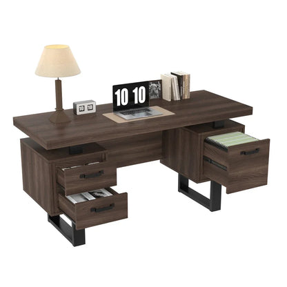 Moderner Schreibtisch mit integriertem MDF-Desktop, geräuschloser Schublade, ideal für Heimbüro und Arbeitszimmer, praktischer Arbeitsplatz