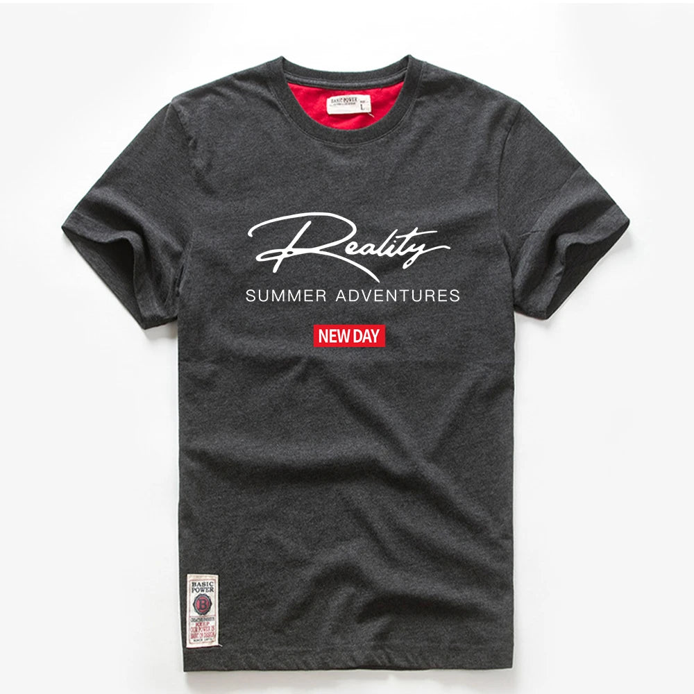 Men's T-shirt Cotton White Blue T Shirt Men Autumn Summer Causal O-neck Basic Tshirt Male High Quality Classical Tops Designer.