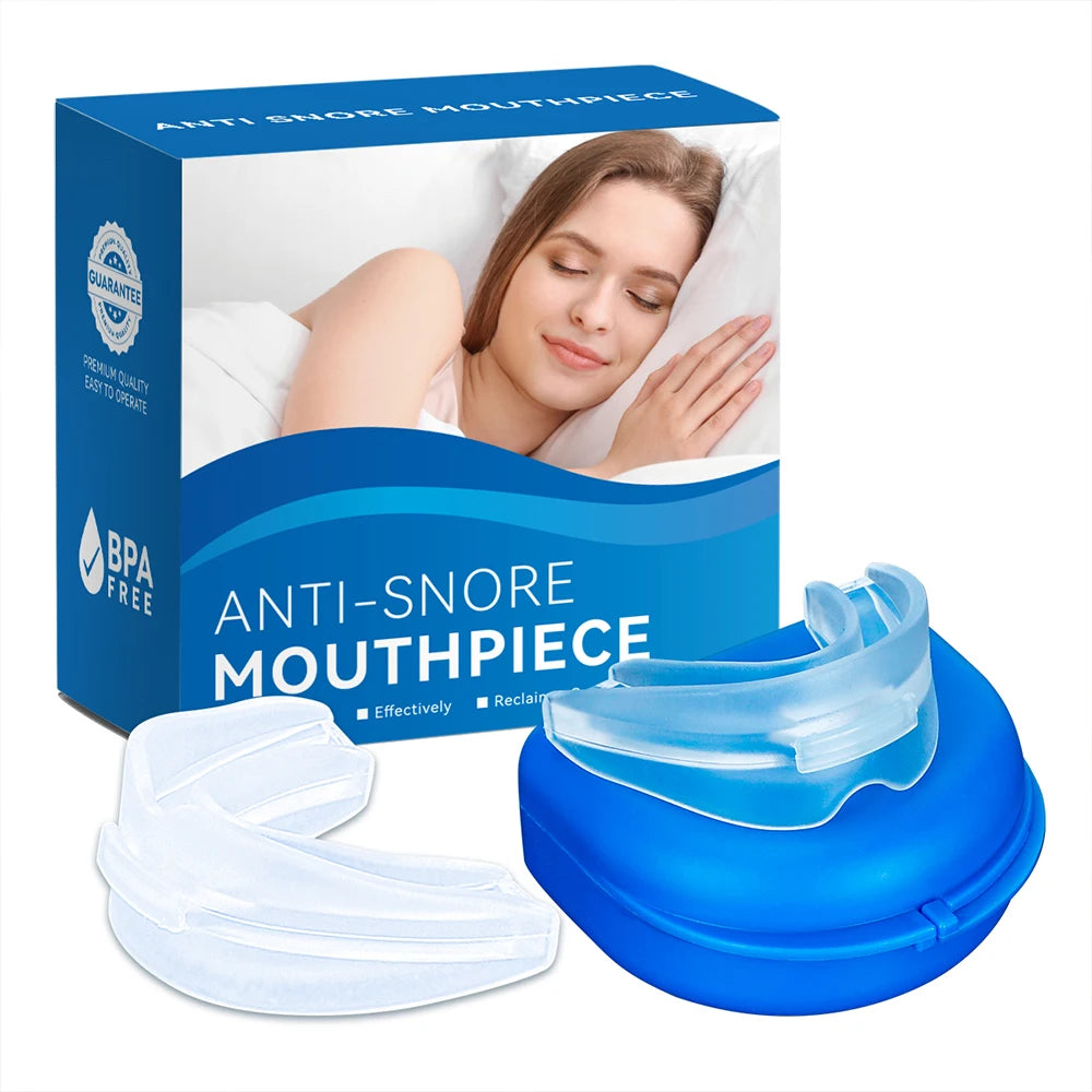 Anti Snoring Tooth Brace Adjustable Anti Snoring Mouth Guard Easy Breathe Improve Sleeping Aid Apnea Mouthpiece To Stop Snoring.