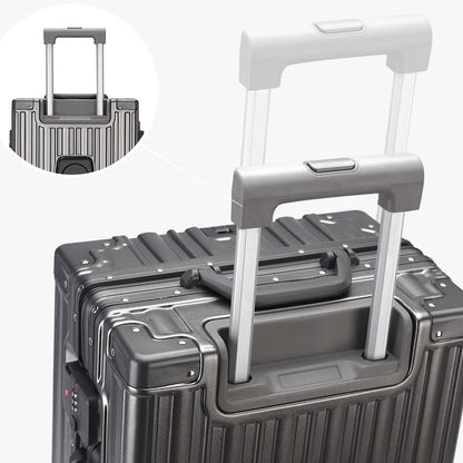 Studentenkoffer mit Aluminiumrahmen, großes Fassungsvermögen, Trolley-Koffer, neue, starke und langlebige Passwortbox, Herren- und Damen-Universalrad.