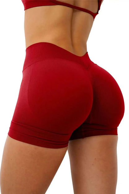 Short Gym Woman V Waist High Waist Fitness Training Yoga Clothing Running Butt Lifting Workout Leggings Cycling Sports Shorts.