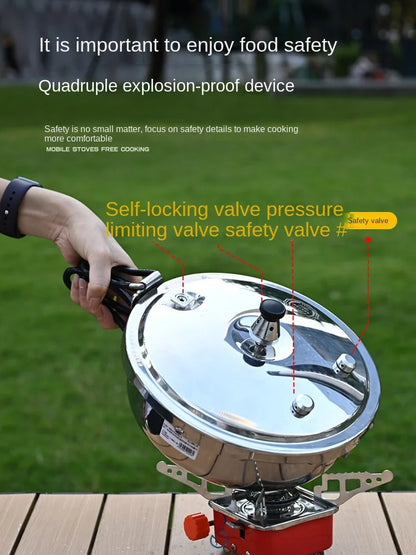 Outdoor Small Cap Pressure Pot Mini Portable Gas Pressure Pot Explosion proof Household Thickening.