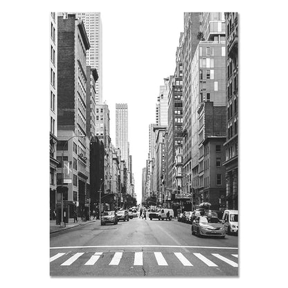 New York City Canvas Posters and Prints Black and White Wall Art Pictures Living Room Decoration Painting on The Wall Home Decor.