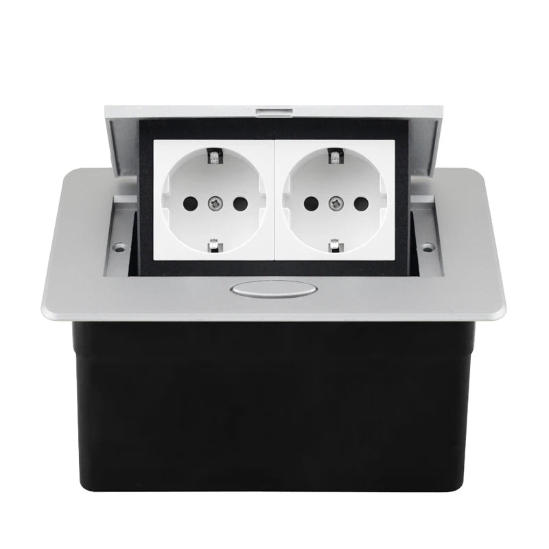 Tischsteckdose EU-Steckdose mit USB-Typ-C-Buchse im Theke Pop-Up-Buchse Desktop-Buchse Aluminiumabdeckung verdeckte Steckdose