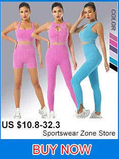 Seamless Yoga Set Gym Clothes Women's Sportswear Yoga Suits Women Fitness Set Tracksuits Sports Outfits Long Sleeve Gym Leggings.