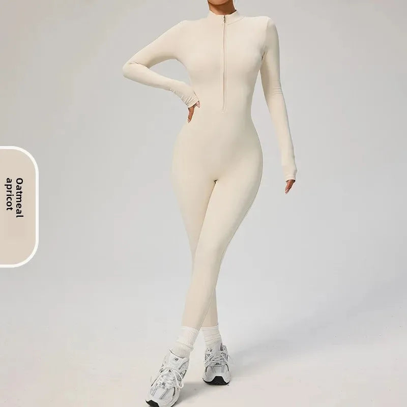 Tianyi High-Intensity Fitness Long-Sleeve Yoga Bodysuit Sensation Tight-Fitting Sportswear for Women Made in China