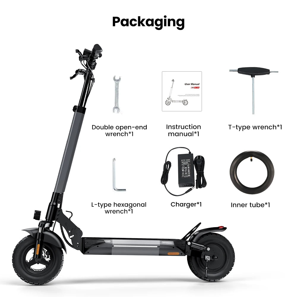 iScooter W9 Electric Scooter For Adults 1000W Motor 54.6V14Ah Battery 10  Inch Off Road Pneumatic Tires Foldable  E-scooter.
