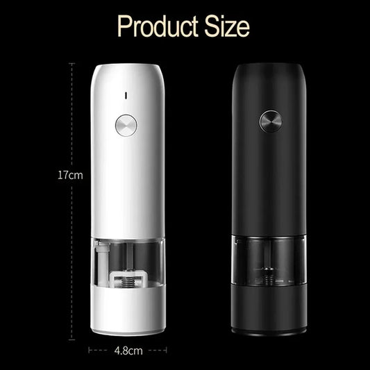 Electric Automatic Salt and Pepper Grinder Set Rechargeable With USB Gravity Spice Mill Adjustable Spices Grinder Kitchen Tools.