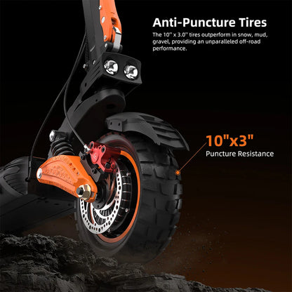 Kugoo LX10+ Electric Scooter 2*1400W Motor 60V 20.8Ah Battery 10 inch Tires 72km/h Max Speed 90km Range Hydraulic Disc Brakes.