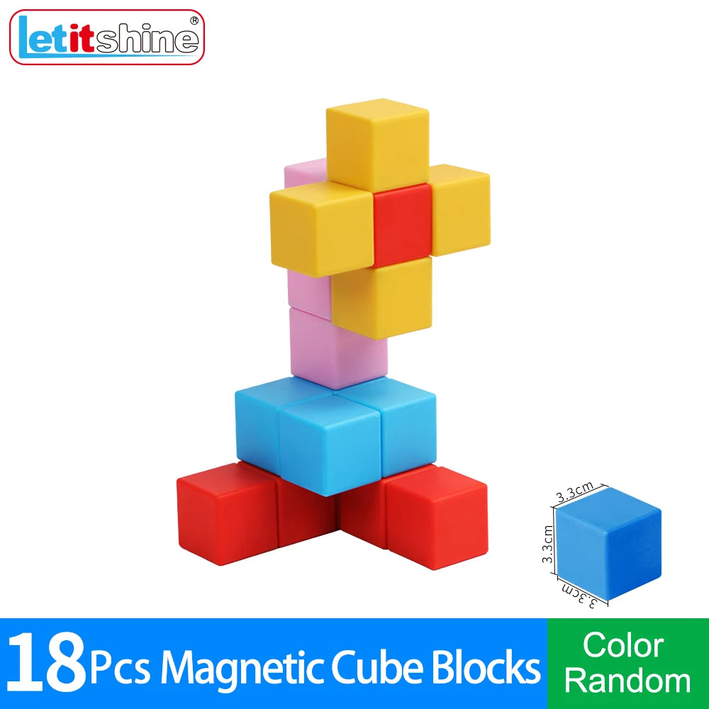 Montessori Magnetic Toys Education Stem Developmental Building Blocks Magnet Tiles Construction Bricks Kids Baby Boy Puzzle Game.
