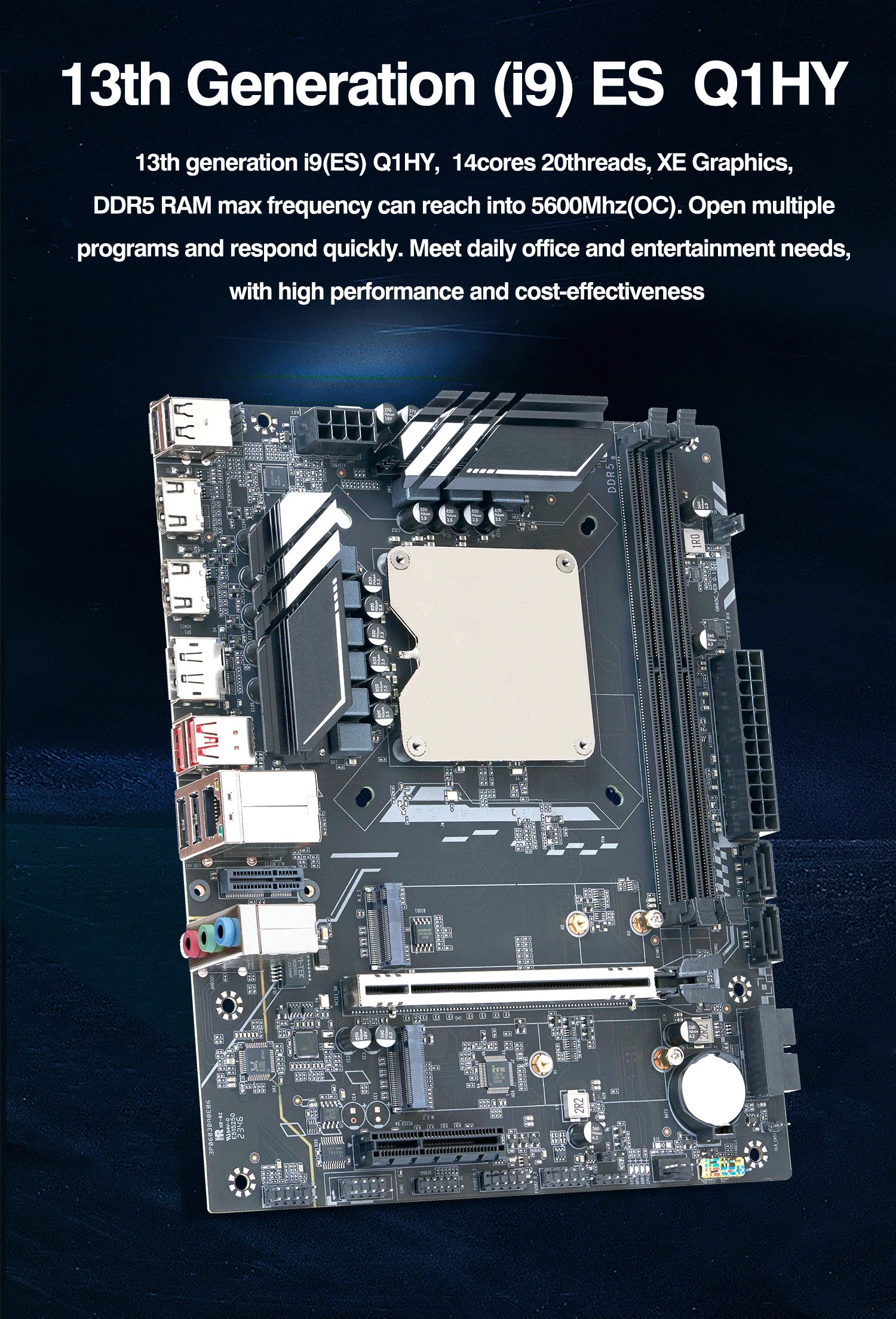 Q1HY ES 0000 Refer to i9 139** DIY Gaming Computer Motherboard with Onboard 13th Kit Interposer Core CPU 14C20T DDR5 Desktops.