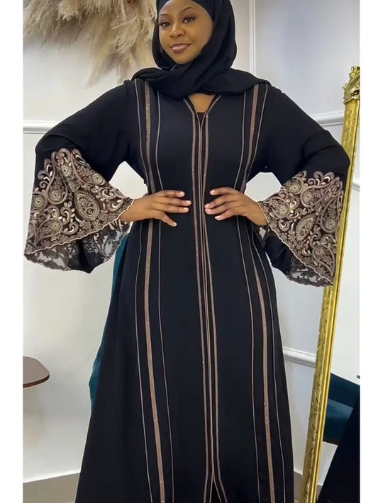 Abayas For Women Dubai Luxury 2025 African Muslim Fashion Dress Caftan Marocain Evening Party Dresses Boubou Robe Djellaba Femme.