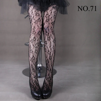 Woman Girls Fashion Gothic Fishnet Stockings Snake Skull Stripeds Socks Mesh Tights Panties Lolita Plus Size Pantyhose Leggings