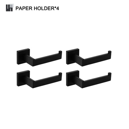 Schwarz Bad zubehör Edelstahl Set Wandre gal Handtuch halter Handtuch halter Taschentuch halter Kleider haken Toiletten bürste Anhänger