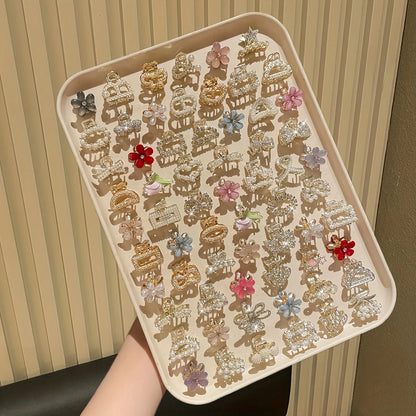 20Pcs Women's Model, Shiny, Exquisite and Gorgeous, Rhinestones and Imitation Pearl Inlay, Multi-Style Small Hair Clip Combinati.