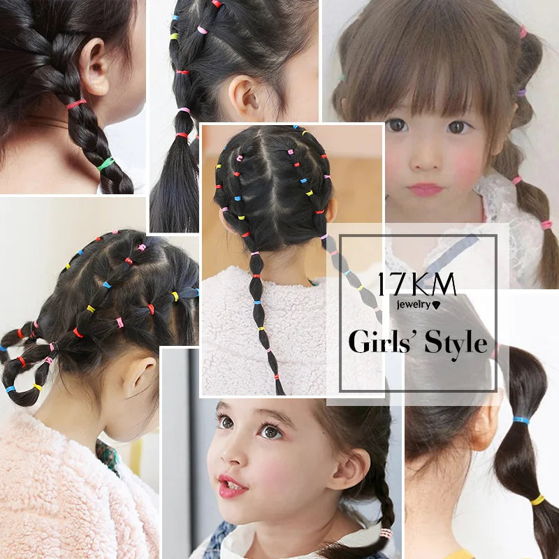 565 870Pcs Girls Cute Elastic Hair Bands Hairpins Flower Hair Claws Hair Clip Rubber Band Ponytail Holder Kids Fashion.