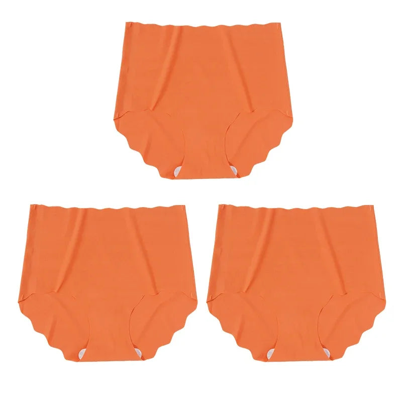 3Pcs/set Invisible Panties Women Seamless Briefs Female Underpants Ultra-thin Underwear High Rise Panties Solid Comfy Lingerie.