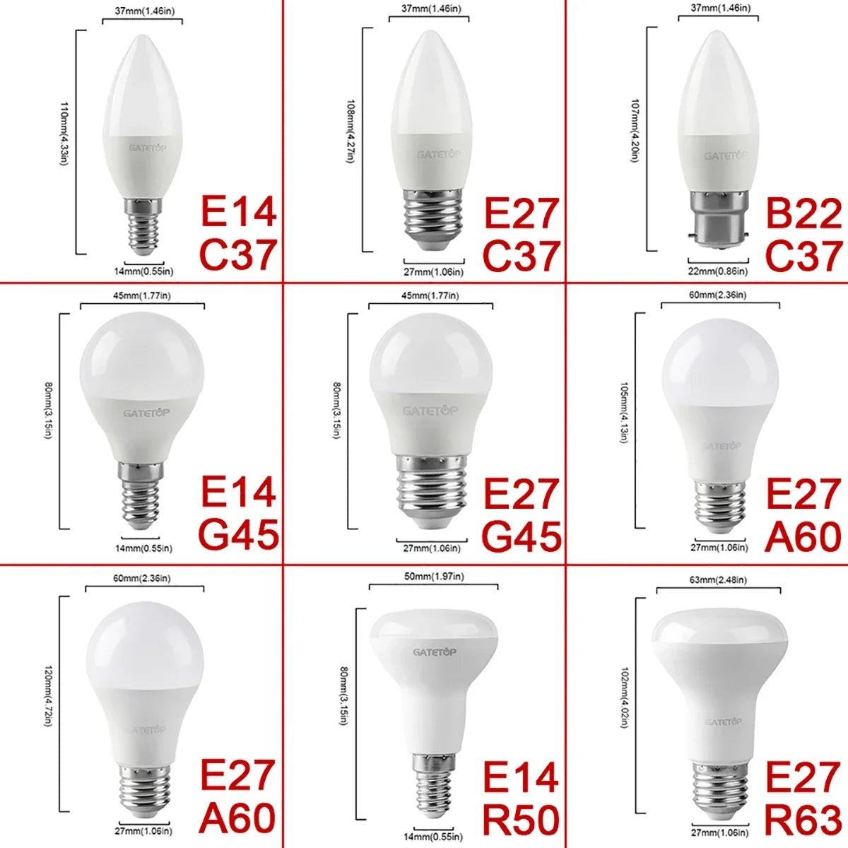 LED-Lampe AC220-240V 15w 9w 24w 18w LED-Lampe Energie spar lampe e14 e27 gu10 Wohnzimmer beleuchtung, kein Flimmern warm weißes Licht.
