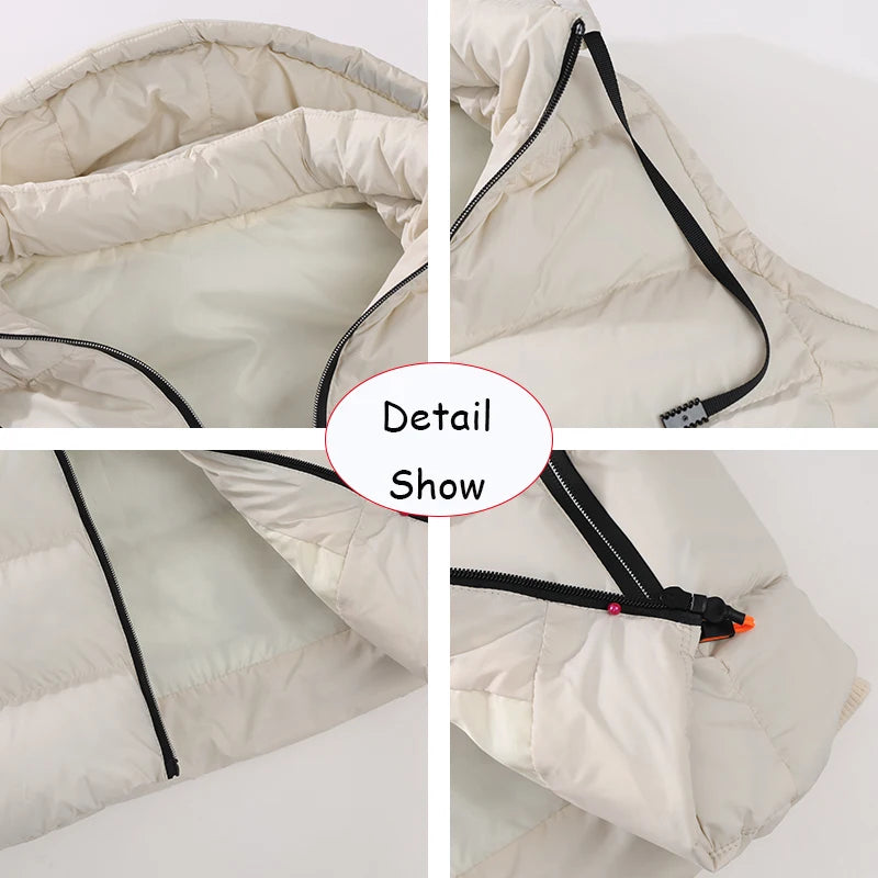 Autumn Winter Men Sleeveless Warm Detachable Hooded Vest Men Outdoor Windproof Casual Fashion Loose Brand Zipper Vest Male Coat.