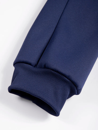 Men's Suit Two-Piece Tracksuit Plush Thickened Warm Sports Jacket+Trousers Sports Suit Winter Outdoor Casual Hoodie Sportswear.