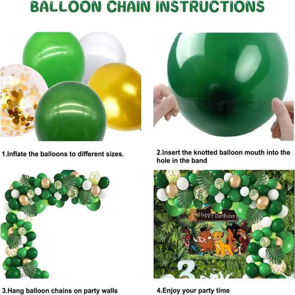 108 Stück König der Löwen Luftballons Bogen Girlande Kit Latex Luftballons liefert die Löwen könig Thema Jungen Baby Geburtstags feier Dekorationen.