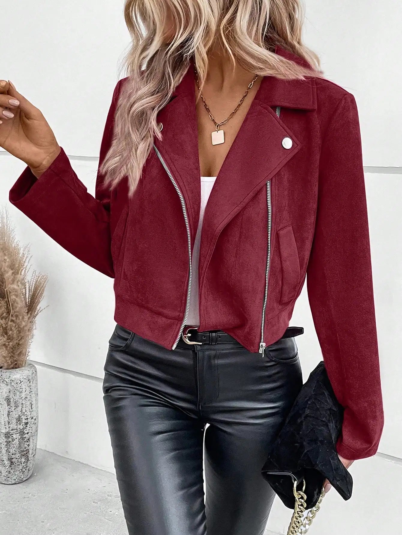 Women Jackets Fashion Autumn Winter Long Sleeve Solid Turn Down Collar Jacket Coat Women Outerwears Chaquetas De Mujer 2025 Q603