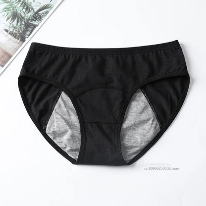 Menstrual Panties Leakproof Ladies Menstrual Pants Women's Cotton Briefs Teenager Student Mid Waist Panties for Menstruation